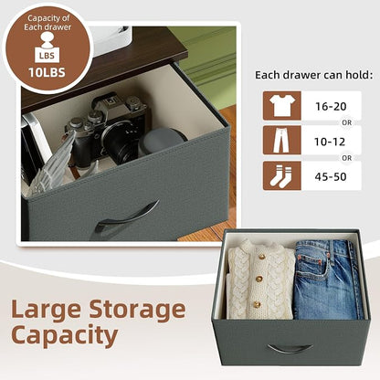Somdot Small Dresser for Bedroom, 3 Drawer Storage Cabinet, Charcoal Grey | - Image 5