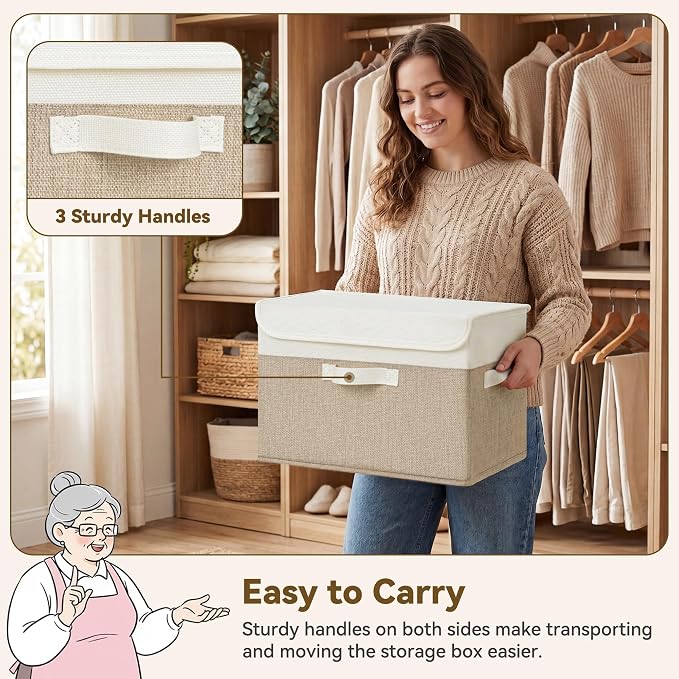 GRANNY SAYS Storage Bins with Lids, Decorative Storage Boxes, Clothes Stoarge - Image 4