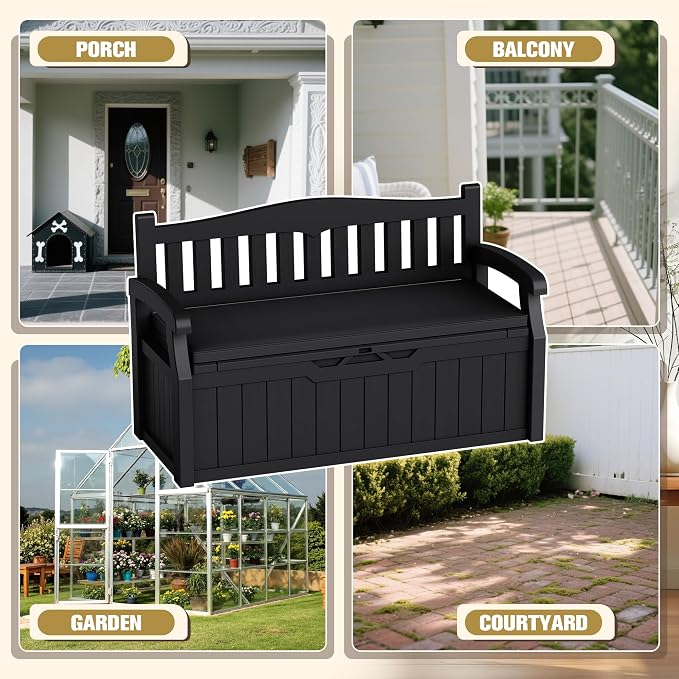 80-Gallon Outdoor Storage Bench - Image 5