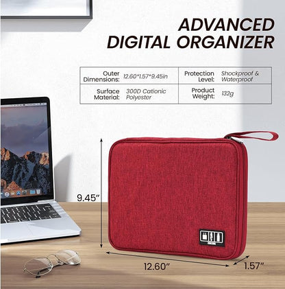 Large Slim Cable Organizer Travel Case, Single-Layer Electronic Accessories - Image 2