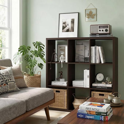 CTESNE【Wooden Thick Frame 9 Cube Storage Organizer Shelf - Image 2