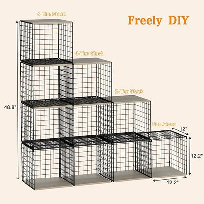 4-Tier Stackable Closet Organizers and Storage Basket, Shelves - Image 3