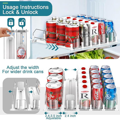 Upgraded Drink Organizer for Fridge, Space-Saving Fridge Drink Organizer - Image 5