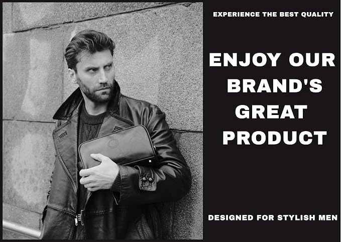 Dopp Gift Large Travel Toiletry Bag Premium Quality PU Leather Two compartments - Image 8