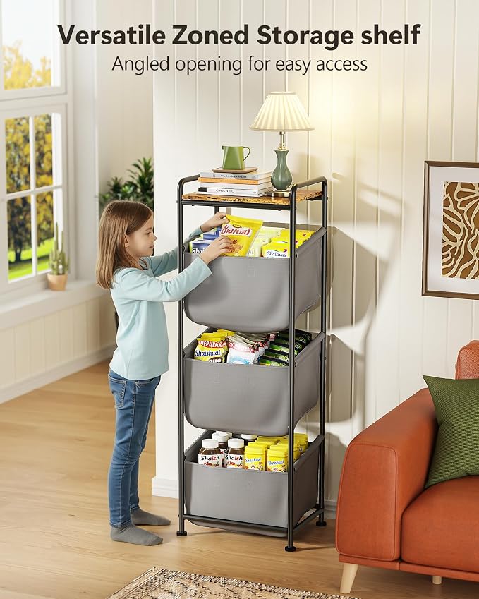 3 Section Laundry Sorter with Removable Bags, 120L Vertical Laundry Hamper with - Image 7