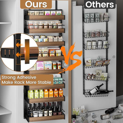 POKIPO 8 Tier Over The Door Pantry Organizer, 2 IN 1 Wall Mount or Hanging - Image 6