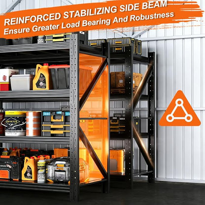 Metal Garage Shelving Unit, Heavy Duty Adjustable Industrial Storage Shelves - Image 5