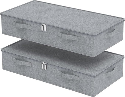 Underbed Storage Bin, Foldable Under Bed Flat Baskets Organizer, Container boxes by Unknown