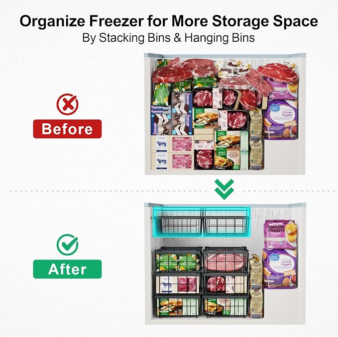 iSPECLE Large Chest Freezer Organizer Bins - Image 7