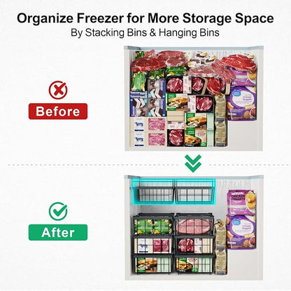 iSPECLE Large Expandable Freezer Organizer Bins - Image 4