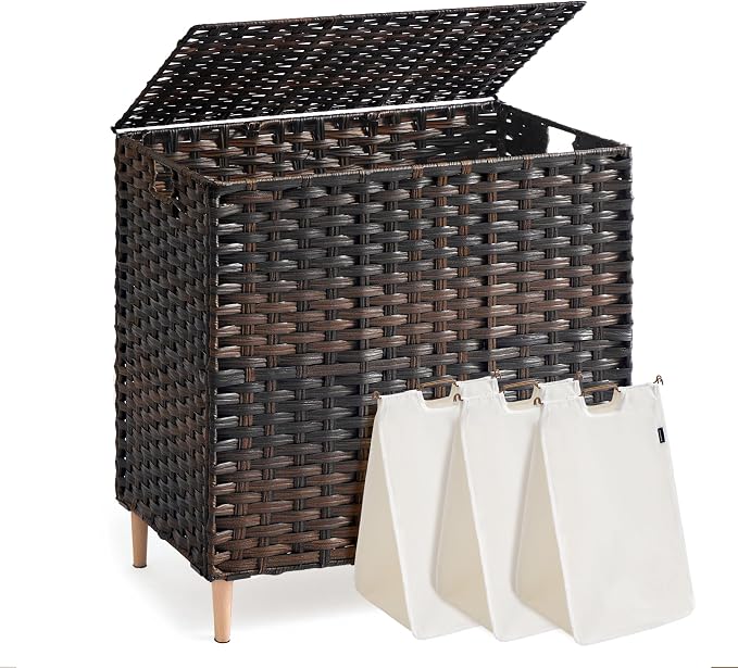 SONGMICS 3-Section Laundry Hamper by Unknown