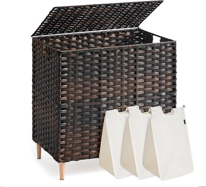 SONGMICS 3-Section Laundry Hamper by Unknown