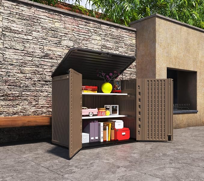 Horizontal Resin Storage Shed, 34 Horizontal Cu.ft Outdoor Storage Cabinet - Image 3