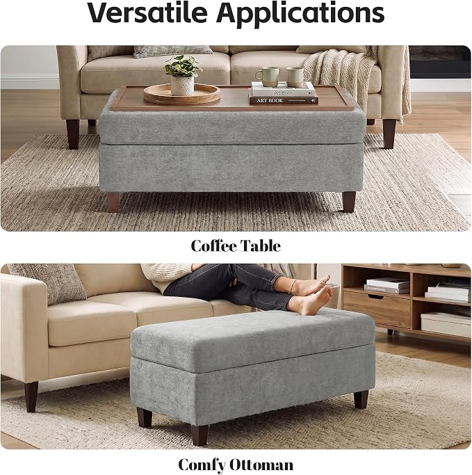 GENTEACO 45" Storage Ottoman Bench - Image 4