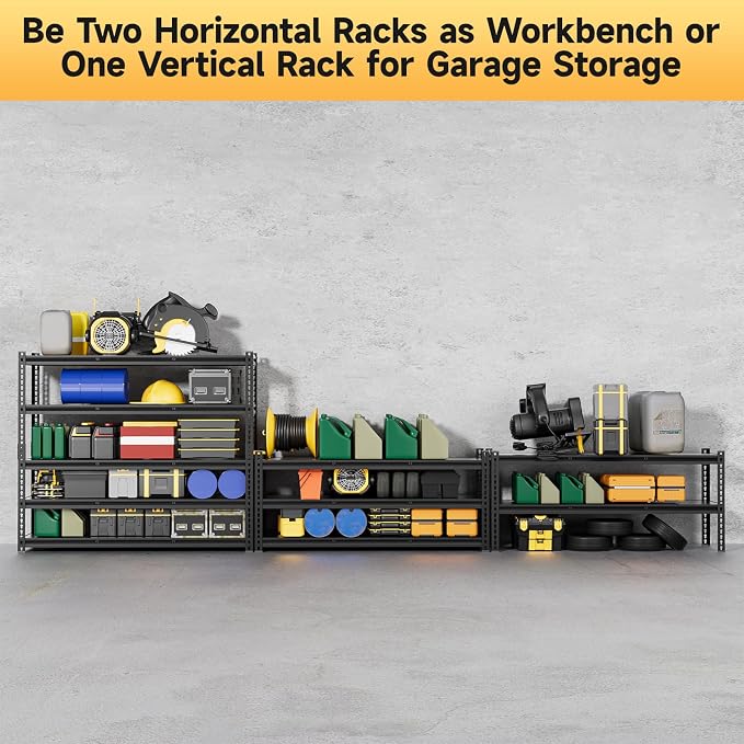 5-Tier 60”D X 20”W X 72”H Garage Shelving Heavy Duty 3000LBS Shop Shelves Heavy - Image 6