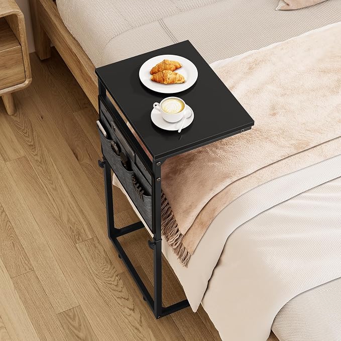 Vagusicc C Shaped End Table, Adjustable Height Small Couch Side Table - Image 6