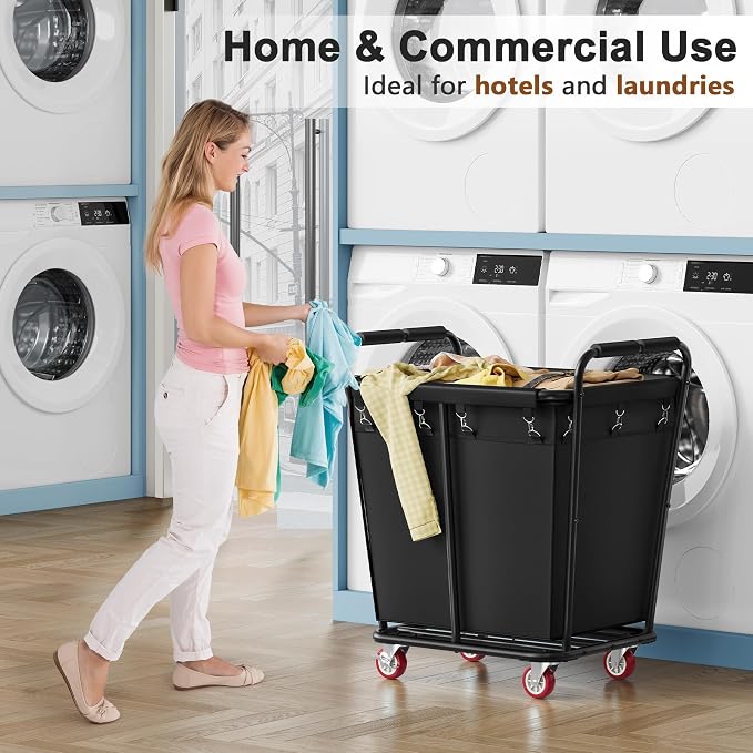 Hoctieon Large Laundry Cart - Image 7
