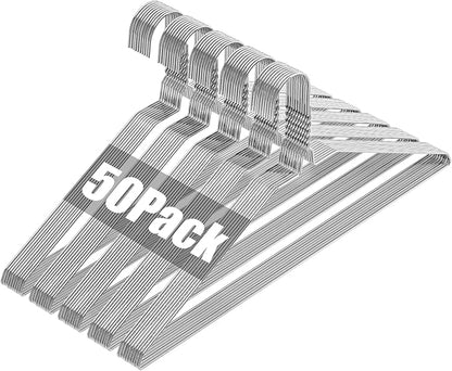 Wire Metal Clothes Hangers Bulk 50 Pack, 16 Inch 12 Gauge Standard Size by Fotoumgl