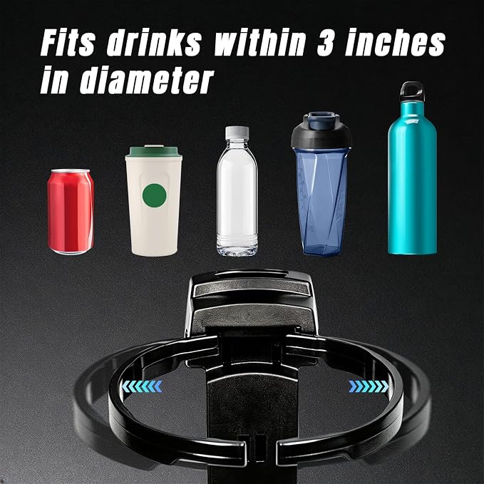 LITTLEMOLE 2PCS Adjustable Folding Cup Holder, Wall Mounted Cup Holder - Image 4