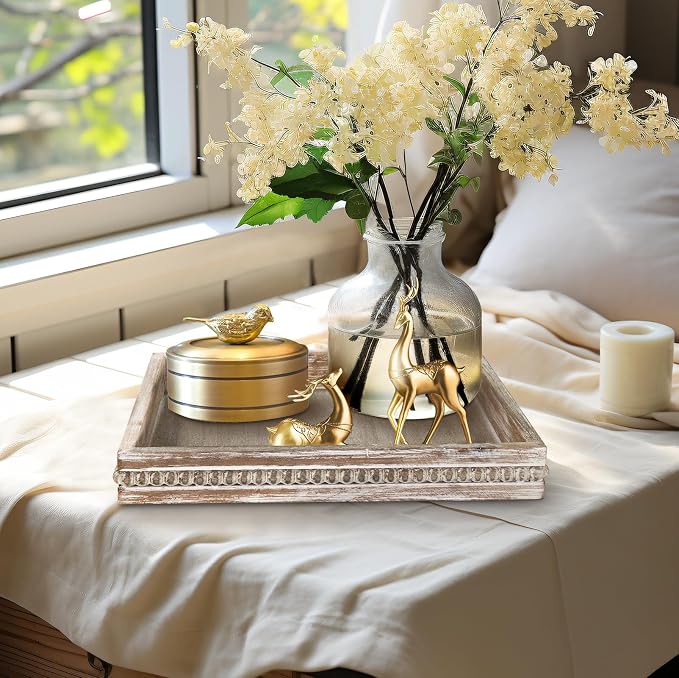 MAONAME Wood Serving Tray, Farmhouse Wooden Tray - Image 7