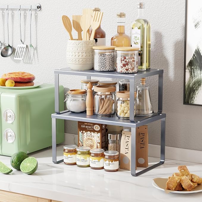 Simple Trending Cabinet Organizer Shelf, Kitchen Storage, Expandable, Metal - Image 9