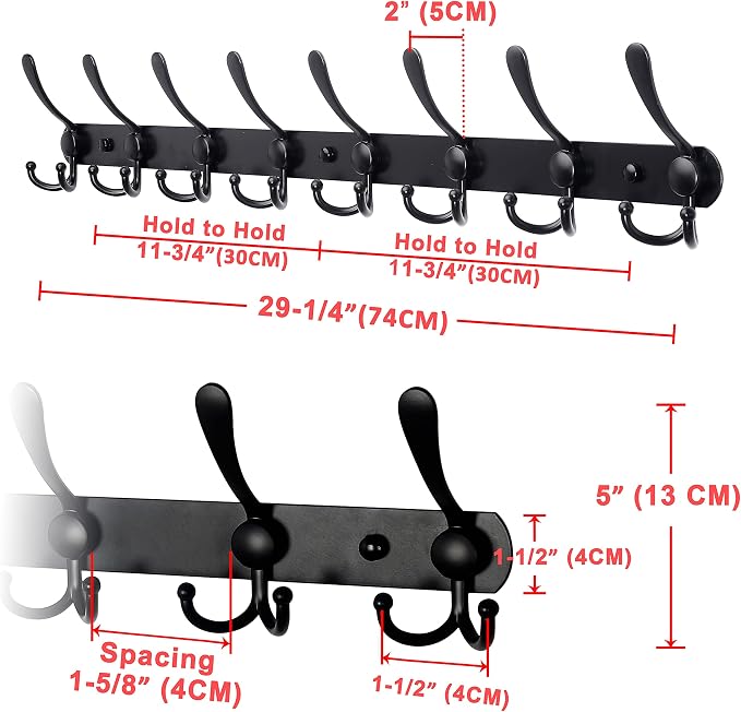 Dseap Coat Rack Wall Mount - Image 7