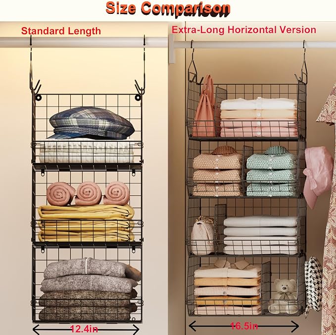4 Tier Hanging Closet Organizer - Image 5