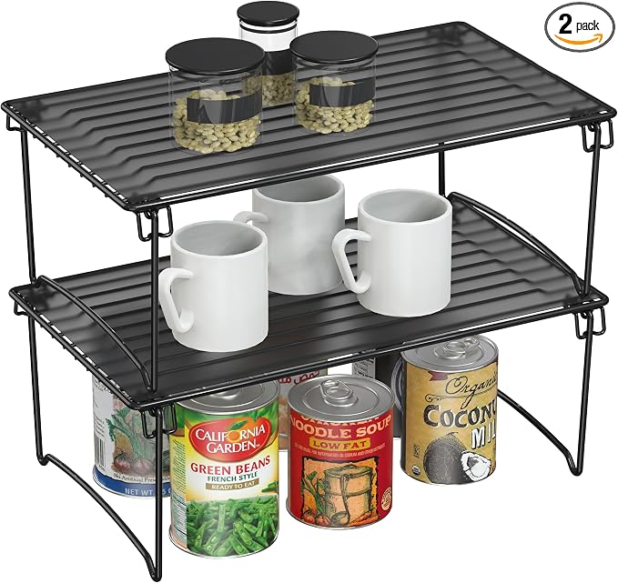 Deco Brothers Stackable Cabinet Shelf Organizer, 2 Pack by DecoBrothers
