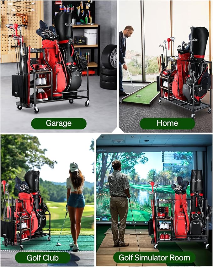 Golf Bags Storage Garage Organizer- Golf Bag Stand - Image 2
