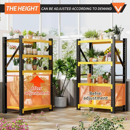 3000LBS Garage Shelving 32" W Garage Shelving Heavy Duty 4-Tier Metal Storage - Image 4