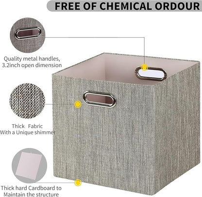 Posprica Storage Bins, 11×11 Foldable Storage Cubes Boxes Container Closet - Image 5