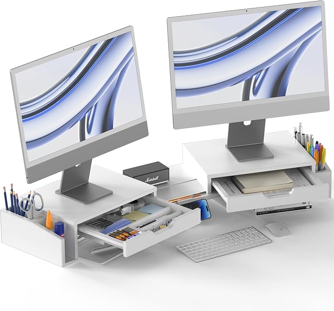 Simple Houseware Desk Dual Monitor Stand Riser by SimpleHouseware