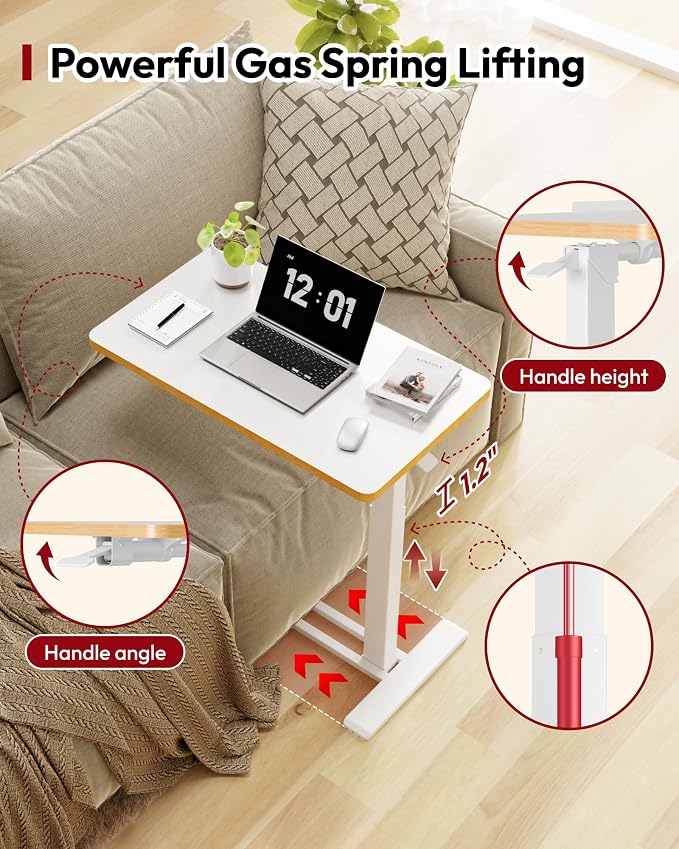 SANODESK Medical Adjustable Overbed Bedside Table - Image 5