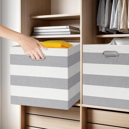 13x13x13 Storage Cube Bins, Foldable Storage Cubes Cubby Baskets Organizer - Image 6