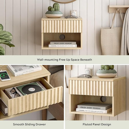 EYYTHUNG Floating Nightstand Set of 2 - Image 4
