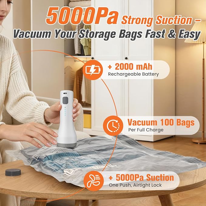 15 Pack Vacuum Storage Bags for Travel - Image 2