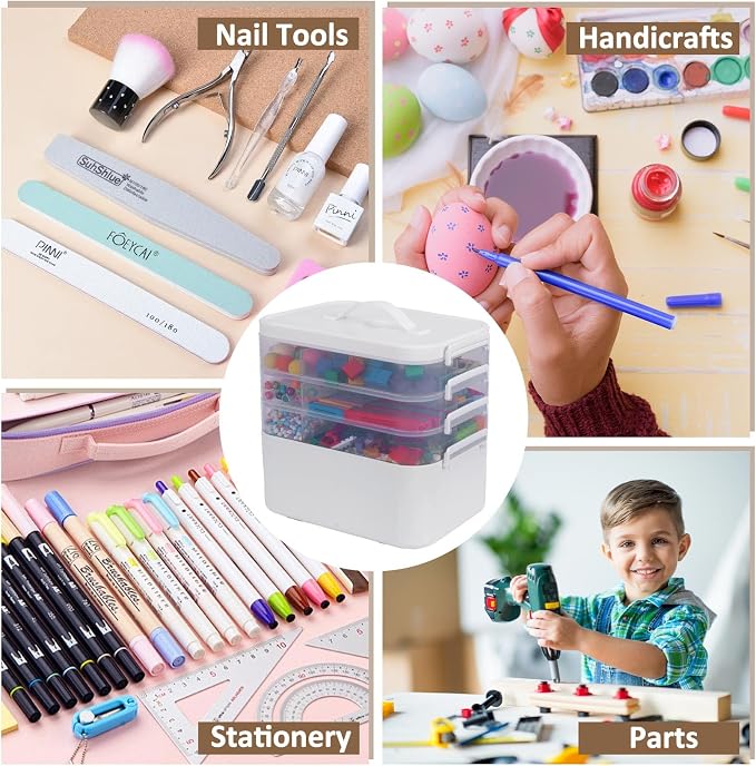 Gifhomfix 4-Layer Plastic Craft Organizers and Storage Box - Image 7