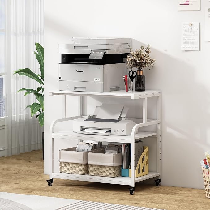 Printer Stand, 32.3" x 18.9" x 32.1" Extra Large Printer Table - Image 7