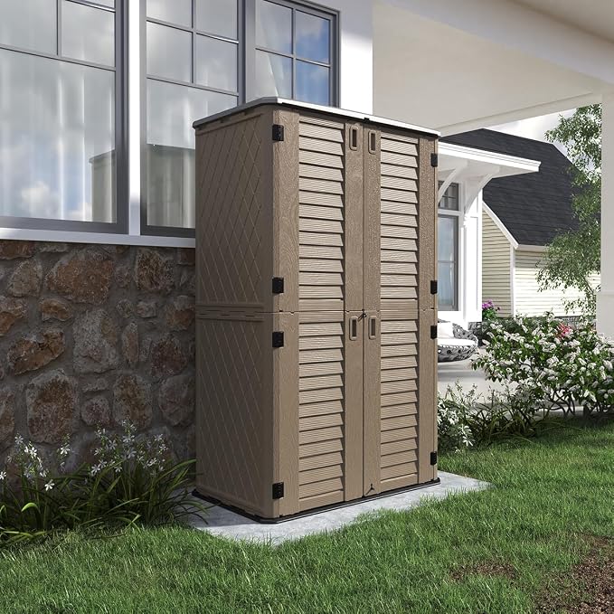 KINYING Sheds & Outdoor Storage, 66 cu.ft Vertical Outdoor Storage Cabinet - Image 7