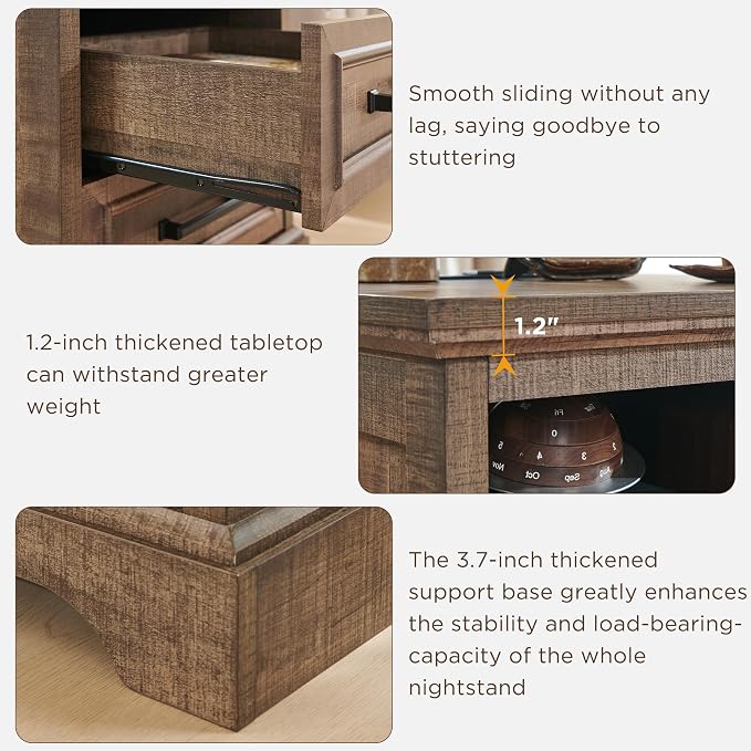 ACCOHOHO 18" Farmhouse Nightstand - Image 4