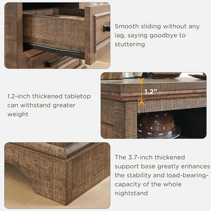 ACCOHOHO 18" Farmhouse Nightstand - Image 4