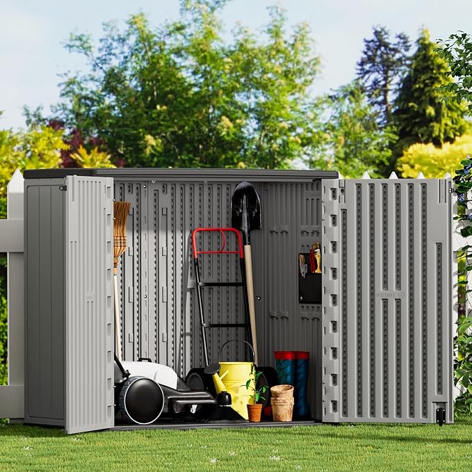 Large Outdoor Storage Box, Resin Sheds&Outdoor Storage Waterproof/Lockable - Image 7