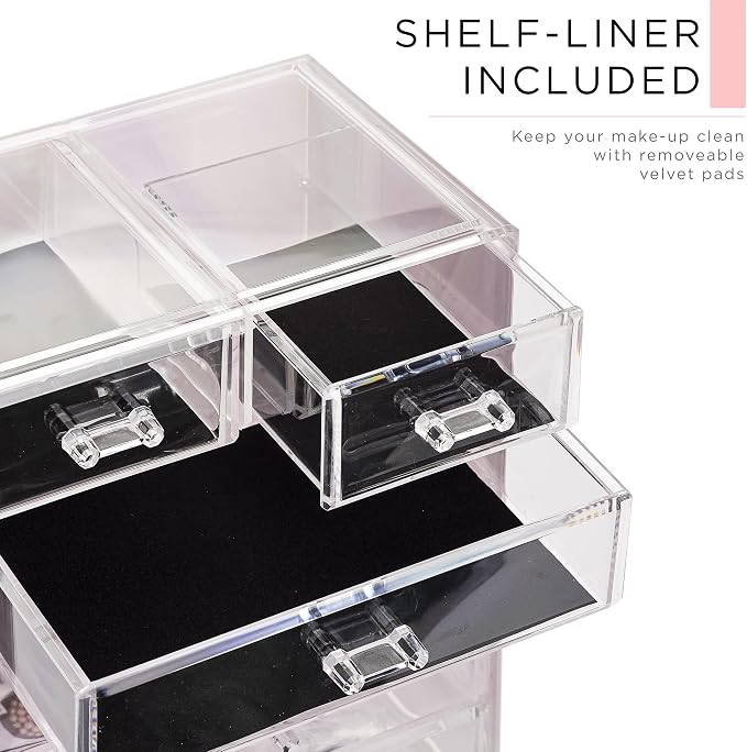 Sorbus Clear Cosmetic Makeup Organizer - Image 6