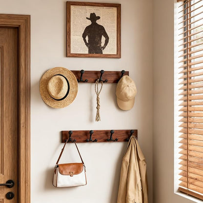 SKOLOO 24-Inch Wood Coat Rack Wall Mount - Image 5