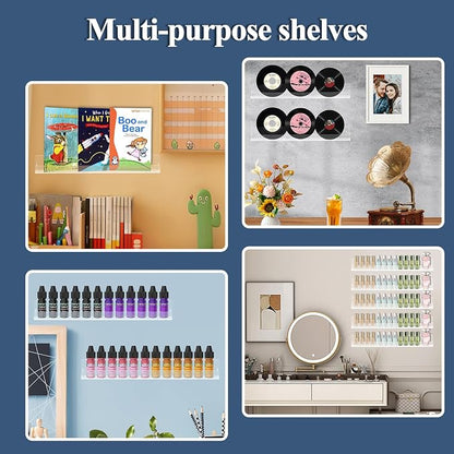 Nail Polish Shelf Wall 15 Inch Acrylic Clear Rack Sunglass Organizer - Image 6
