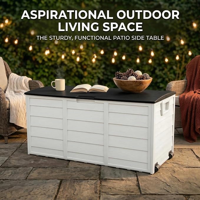 75 Gallon Outdoor Storage Box, 260L Waterproof Resin Deck Box - Image 6
