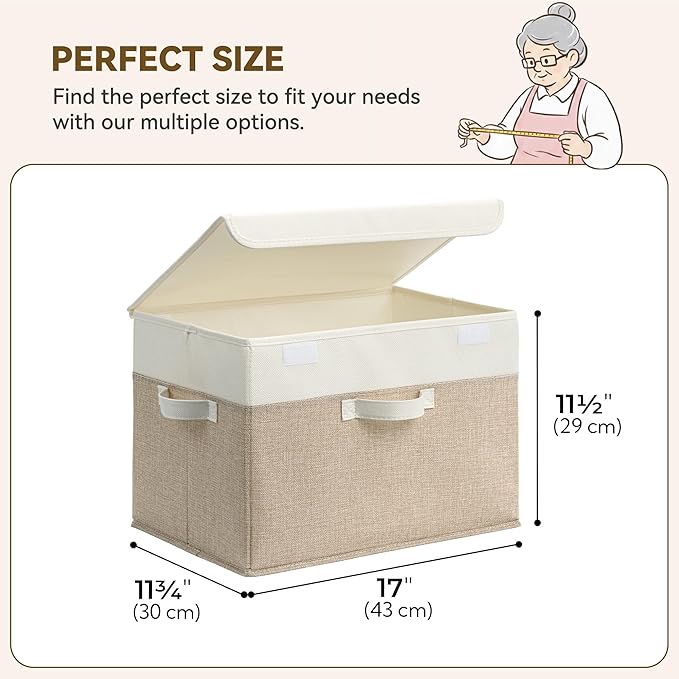 GRANNY SAYS Storage Boxes with Lids, Decorative Storage Bins, Shelf Baskets - Image 2