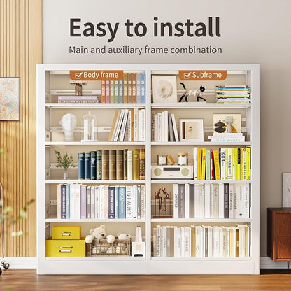 5-Tier Bookcase and Bookshelf, Freestanding Bookshelves - Image 3