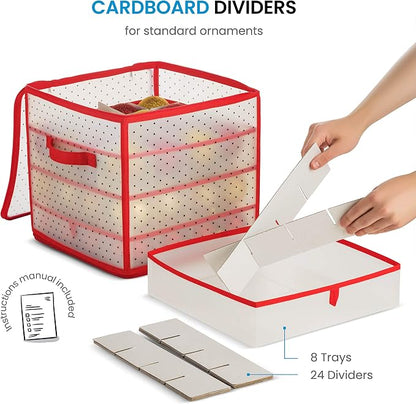 ZOBER Christmas Ornament Storage Box Plastic - Image 3