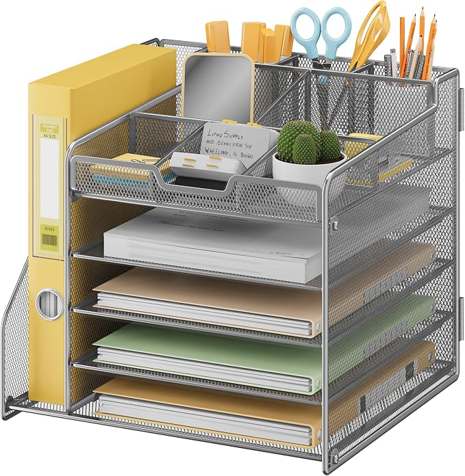 Lavatino 5-Tier Metal Mesh Desk Organizer by Lavatino